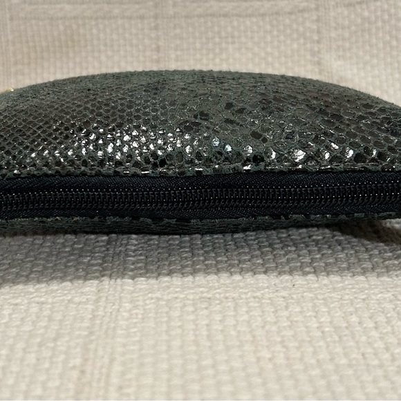 Stephanie Johnson Green & Black Snakeskin Cosmetic Bag with Gold Accent - Picture 6 of 8